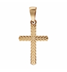 CROIX PLAQUÉ OR TRESSEE