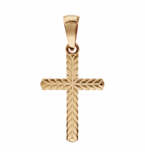 CROIX PLAQUÉ OR TRESSEE