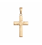PENDENTIF GROSSE CROIX PLAQUÉ OR 