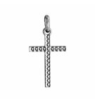 PENDENTIF ARGENT RHODIÉ PETITE CROIX DIAMANTE