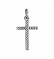 PENDENTIF ARGENT RHODIÉ PETITE CROIX DIAMANTE