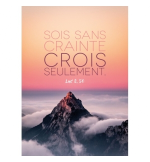 Carte Avec Verset Montage au-dessus des nuages au lever du soleil