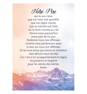 Carte Notre Père (Montagnes)