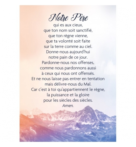 Carte Notre Père (Montagnes)