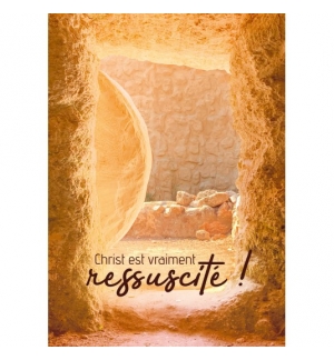 Carte Avec Verset Tombeau du Christ ouvert