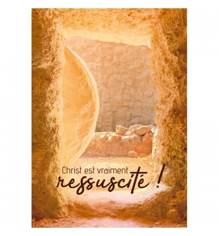 Carte Avec Verset Tombeau du Christ ouvert Carte Avec Verset Tombeau du Christ ouvert