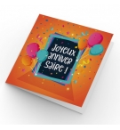 Carte Double Carre Ballons soulevant cadre