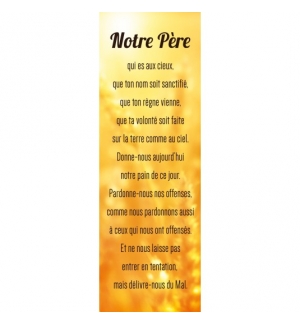 Signet Le Notre Père sur fond jaune