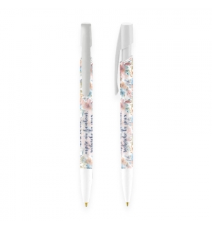 Stylo Motifs floraux pastels "Aime la vie..."