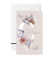 Carnet Sc Fleurs et papillons sur fond gris Carte condoléances