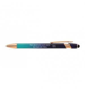 Stylo alu Princy bleu "Mes destinées..."