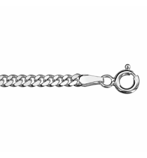 CHAINE GOURMETTE 2.7MM 60CM ARGENT RHODIÉ 