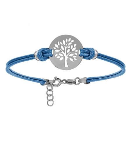 BRACELET ARGENT RHODIÉ CORDON DOUBLE BLEU CIEL INTERCHANGEABLE RONDELLE GRAVURE BRACELET ARGENT RHODIÉ CORDON DOUBLE BLEU CIEL INTERCHANGEABLE RONDELLE GRAVURE