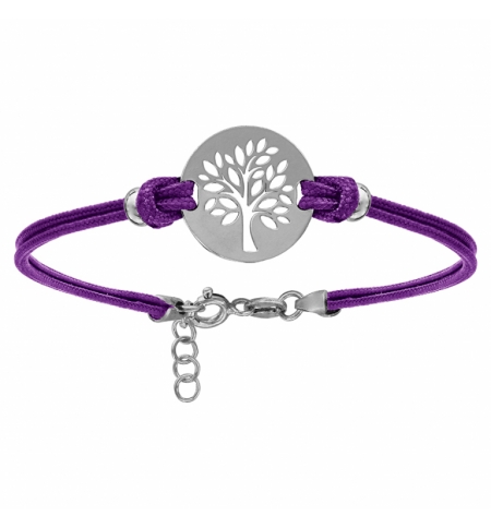 BRACELET ARGENT RHODIÉ CORDON DOUBLE VIOLET INTERCHANGEABLE RONDELLE GRAVURE ARB BRACELET ARGENT RHODIÉ CORDON DOUBLE VIOLET INTERCHANGEABLE RONDELLE GRAVURE ARB