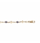 BRACELET PLAQUÉ OR CROIX ET OXYDES BLEUS 16+3CM