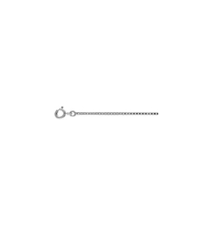 CHAINE ARGENT RHODIÉ MAILLE VENITIENNE CARRÉ 1,20MM 40CM