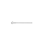 CHAINE ARGENT RHODIÉ MAILLE VENITIENNE CARRÉ 1,20MM 40CM