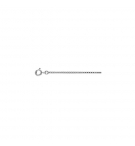 COLLIER ARGENT RHODIÉ MAILLE VENITIENNE CARRÉ 1,20MM 45CM