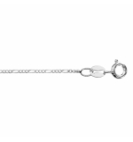 CHAINE ARGENT RHODIÉ 1+3 EN 1,20 MM 40CM