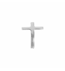 PIN'S ARGENT RHODIÉ CROIX 