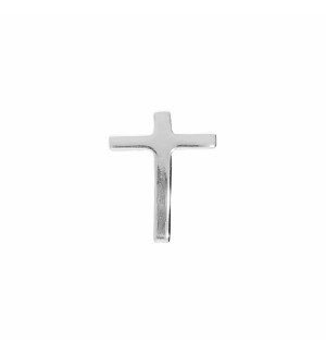 PIN'S ARGENT RHODIÉ CROIX 