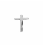 PIN'S ARGENT RHODIÉ CROIX 