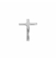 PIN'S ARGENT RHODIÉ CROIX 