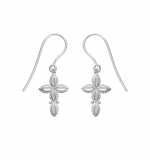 BOUCLES D'OREILLES ARGENT PLATINÉ DORMEUSE 15X 10MM