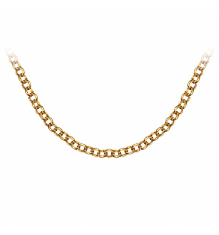 CHAINE PLAQUÉ OR GROSSE JASERON 45CM
