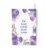 Carnet Condoléances Bouquets de fleurs violettes