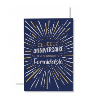 Carnet Joyeux Anniversaire Eclats argentés et dorés