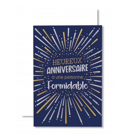 Carnet Joyeux Anniversaire Eclats argentés et dorés