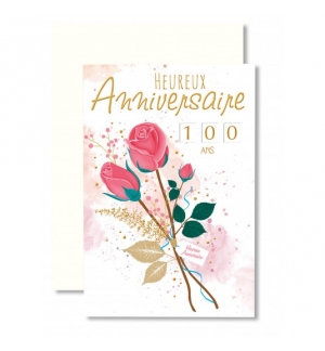 Carnet Joyeux Anniversaire 3 roses