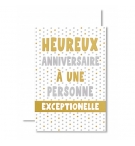 Carnet Joyeux Anniversaire Pois argentés et dorés