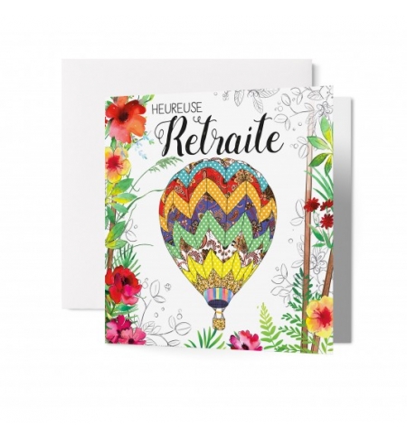 Carnet Carré : Montgolfière multicolore Carnet Carré : Montgolfière multicolore