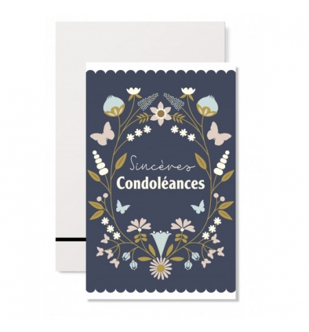 Mignonettes sincères condoléances Fleurs sur fond noir Mignonettes sincères condoléances Fleurs sur fond noir