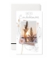 Carnet sincères condoléances Feuillage beige et roses pâle