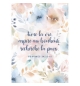 Carte avec verset Motifs floraux pastels "Aime la vie..."