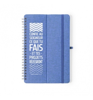 Carnet de notes support "Confie au Seigneur..."