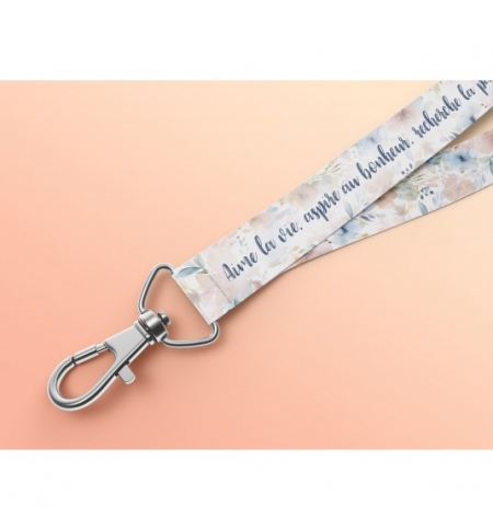 Porte-clé ruban "Aime la vie"