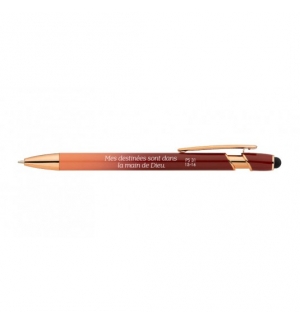 Stylo alu Princy bordeaux "Mes destinées..."