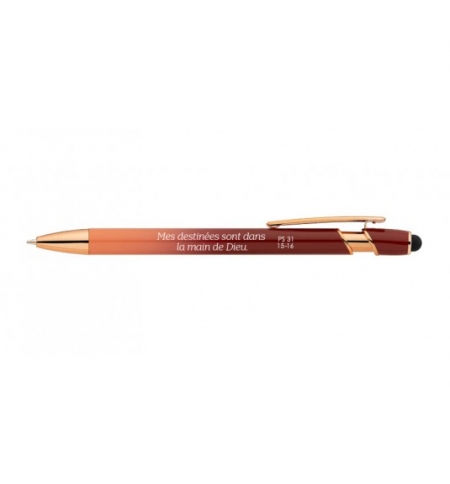 Stylo alu Princy bordeaux "Mes destinées..." Stylo alu Princy bordeaux "Mes destinées..."