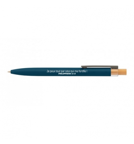 Stylo alu Dana bleu "Je peux tout..."