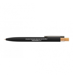 Stylo alu Dana noir "Je peux tout..."