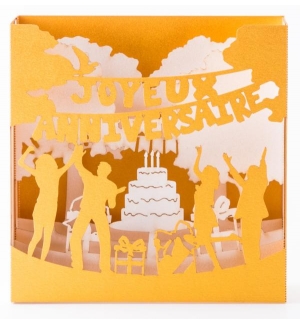 Carte FETE ANNIVERSAIRE 3D