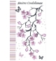 Carte double Sincères Condoléances FLEURS PAPILLONS