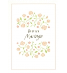Carte double - Heureux Mariage -Roses-