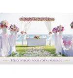Carte Avec Message Scène de mariage sur une plage