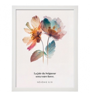 POSTER A4 avec cadre"La joie du Seigneur…" - Néhémie 8, 10