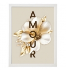 POSTER A4 avec cadre floral "Amour"
